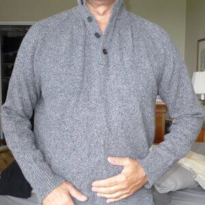 Banana Republic Mens XL Button Turtleneck Sweater